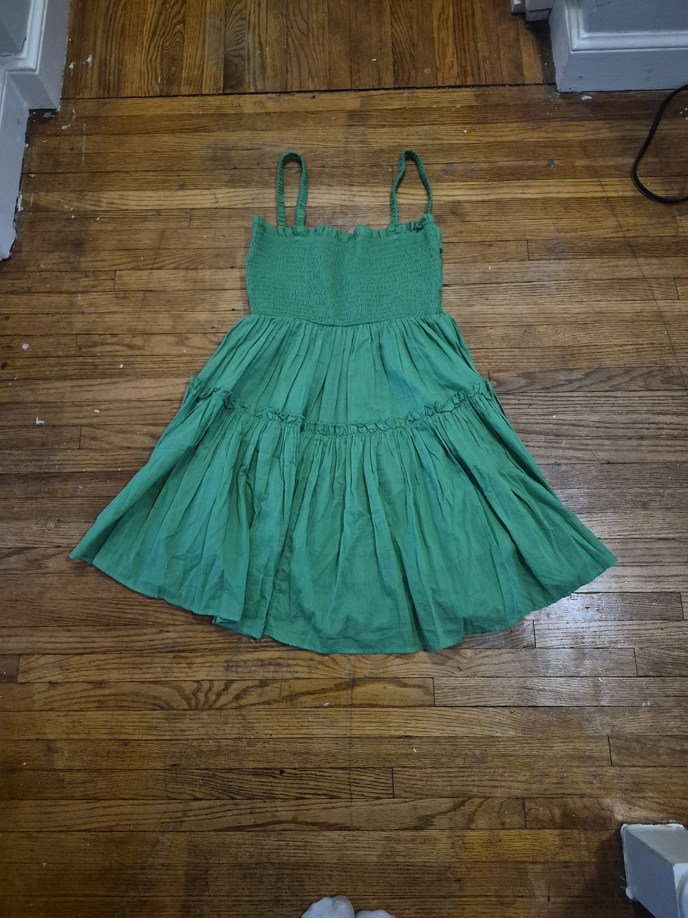 HYFVE Emerald Green Smocked Midi Sundress
